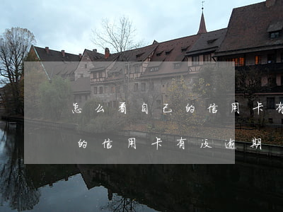 怎么看自己的信用卡有没逾期过（怎么看自己的信用卡有没逾期）