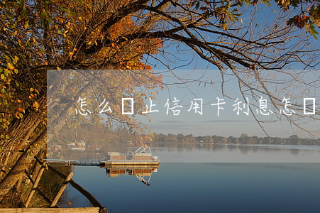 怎么終止信用卡利息 怎樣終止信用卡