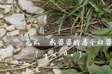 怎么繼承婆婆的房子(公婆的房子兒媳有繼承權(quán)嗎)