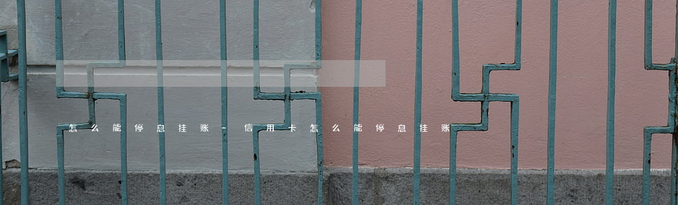 怎么能停息挂账-信用卡怎么能停息挂账