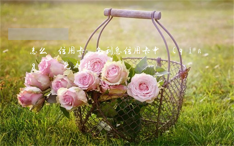 怎么讓信用卡減免利息（信用卡申請(qǐng)減免流程）