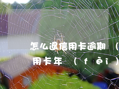 怎么退信用卡逾期費(fèi)用(如何退信用卡年費(fèi))