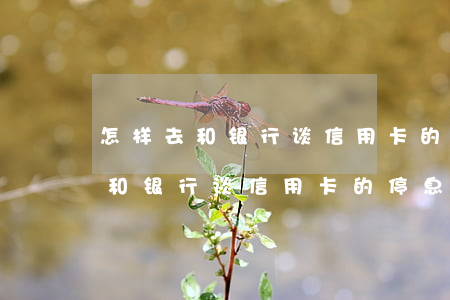 怎样去和银行谈信用卡的停息挂账-怎样去和银行谈信用卡的停息挂账呢