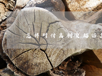 怎样对付高利贷起诉(怎样对付高利贷起诉)