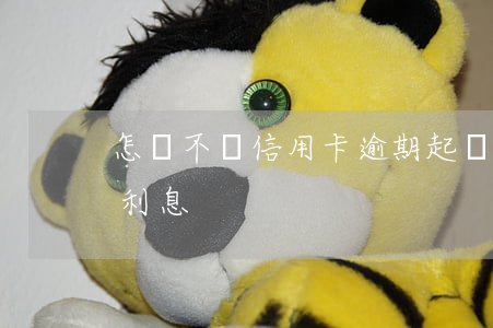 怎樣不讓信用卡逾期起訴(怎么樣不還信用卡利息)