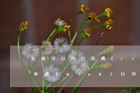怎樣可以向行政機(jī)關(guān)申請(qǐng)行政復(fù)議