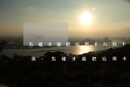 怎樣才能把信用卡欠的十幾萬(wàn)還清-怎樣才能把信用卡欠的十幾萬(wàn)還清呢