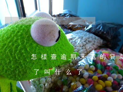 怎樣查逾期未還的貸款(怎么查逾期的貸款,忘了叫什么了)