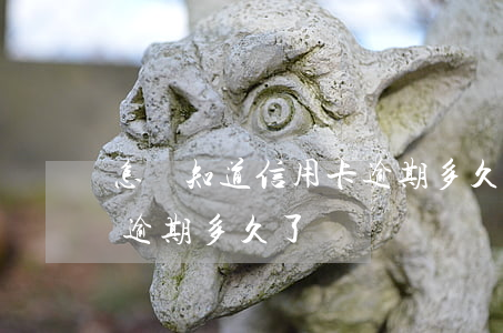怎樣知道信用卡逾期多久-怎樣知道信用卡逾期多久了