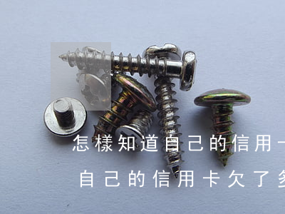 怎樣知道自己的信用卡欠了多少-怎樣知道自己的信用卡欠了多少錢