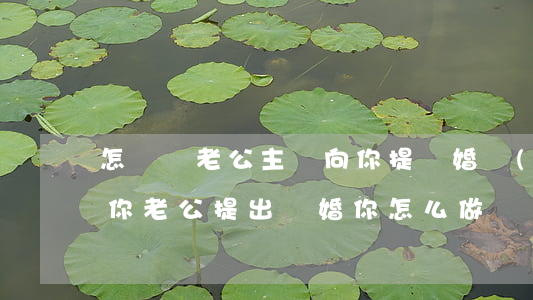 怎樣讓老公主動向你提離婚(當(dāng)你老公提出離婚你怎么做)
