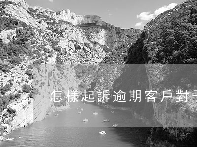 怎樣起訴逾期客戶(對于逾期客戶怎么處理)