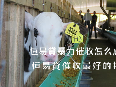 恒易貸暴力催收怎么處理-對(duì)抗恒易貸催收最好的招數(shù)