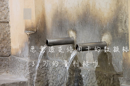 恶意透支信用卡的数额标准(恶意透支信用卡3万的量刑标准)