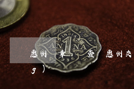 惠州違章車輛查詢(惠州交警信息網(wǎng))