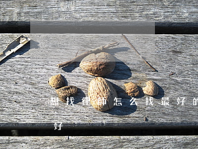 想找律師怎么找最好的(找律師找什么樣的最好)