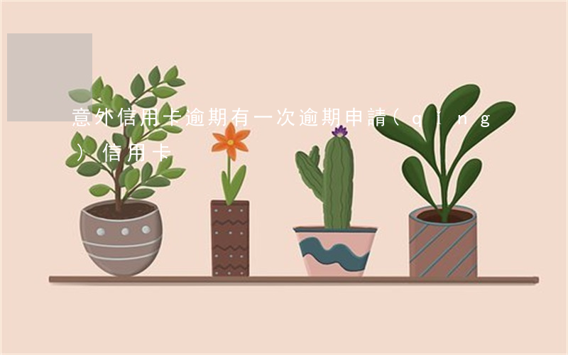 意外信用卡逾期(有一次逾期申請(qǐng)信用卡)