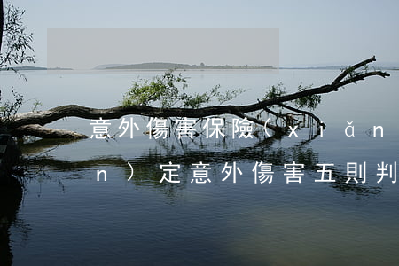 意外傷害保險(xiǎn)糾紛中認(rèn)定意外傷害五則判例