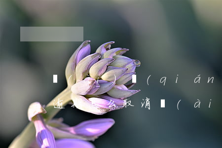 愛(ài)錢(qián)進(jìn)的逾期怎么取消(愛(ài)錢(qián)進(jìn)的逾期怎么取消自動(dòng)扣款)