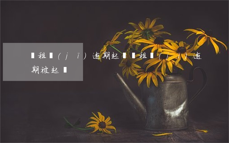 愛租機(jī)逾期起訴 愛租機(jī)逾期被起訴