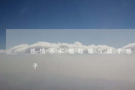 感情不和想離婚沒孩子(感情不和想離婚沒孩子)