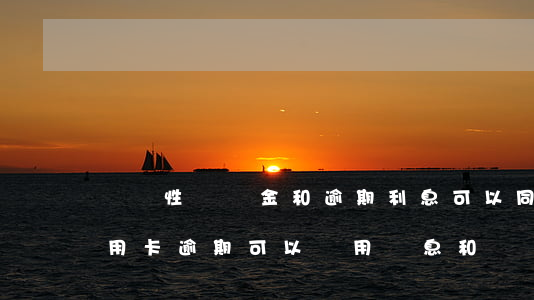 懲罰性違約金和逾期利息可以同時主張嗎（信用卡逾期可以適用罰息和違約金）