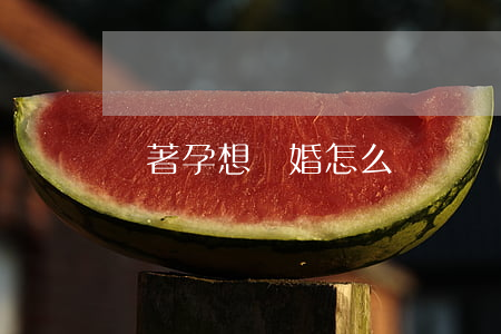 懷著孕想離婚怎么辦