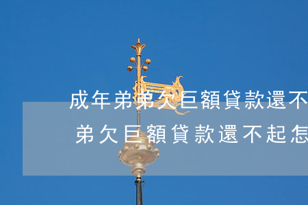 成年弟弟欠巨額貸款還不起怎么辦-成年弟弟欠巨額貸款還不起怎么辦呢