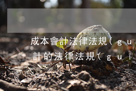 成本會計法律法規(guī)(涉及成本會計的法律法規(guī)準則有哪些)