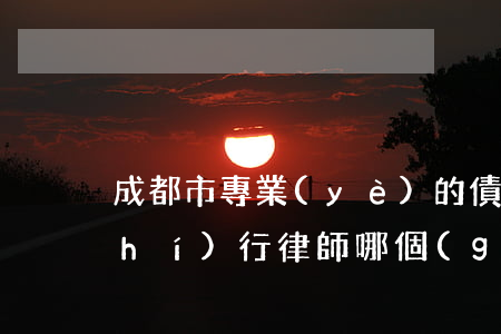 成都市專業(yè)的債務(wù)執(zhí)行律師哪個(gè)好-成都債務(wù)律師哪家好