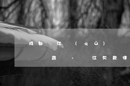 成都錦江區(qū)債務(wù)合同律師電話咨詢-錦江欠款律師