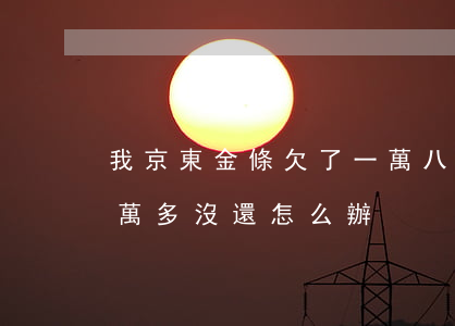 我京東金條欠了一萬八該怎么辦(京東金條3萬多沒還怎么辦)