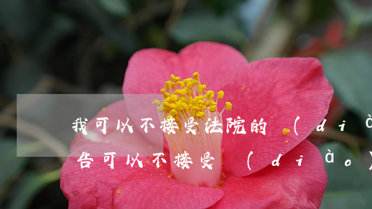 我可以不接受法院的調(diào)解嗎(原告可以不接受調(diào)解嗎)