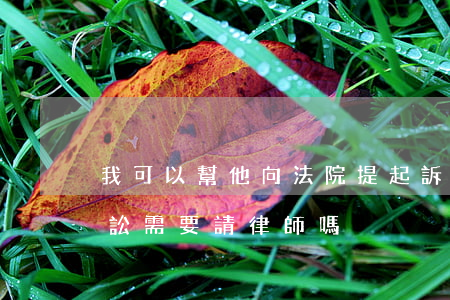 我可以幫他向法院提起訴訟嗎(向法院提起訴訟需要請律師嗎?)