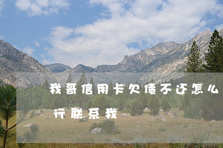 我哥信用卡欠债不还怎么办(我哥欠信用卡银行联系我)