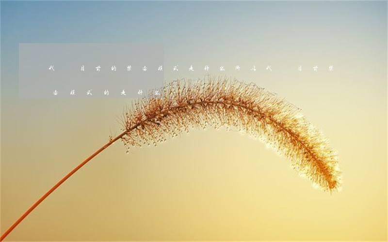 我國目前的禁毒模式是什么(所以我國目前禁毒模式的是什么)