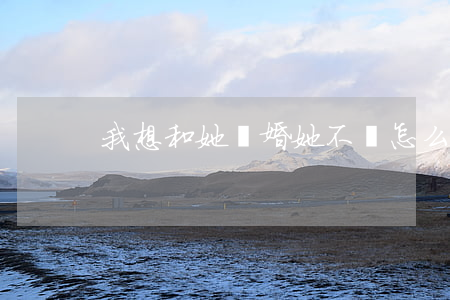 我想和她離婚她不離怎么辦
