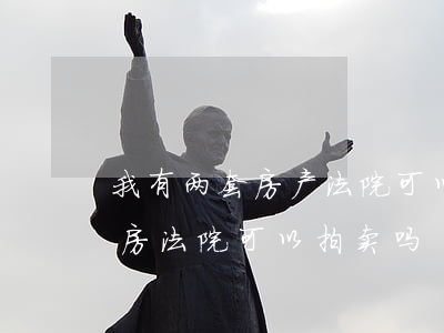 我有两套房产法院可以都拍卖吗(名下有一套房法院可以拍卖吗)