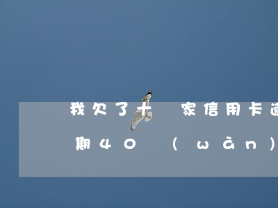 我欠了十幾家信用卡逾期(我欠多家信用卡逾期40萬(wàn))