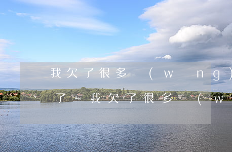 我欠了很多網(wǎng)貸.想找個人嫁了-我欠了很多網(wǎng)貸.想找個人嫁了可以嗎