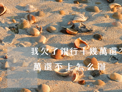 我欠了銀行十幾萬還不上怎么辦(欠銀行二十萬還不上怎么辦)
