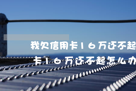 我欠信用卡16万还不起怎么办-我欠信用卡16万还不起怎么办呢