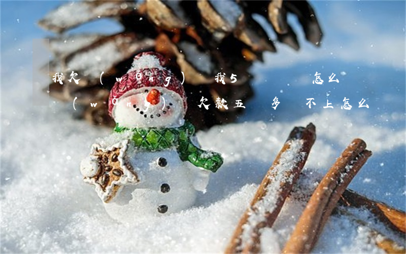我欠網(wǎng)貸我5萬沒錢還怎么辦(網(wǎng)貸欠款五萬多還不上怎么辦?)