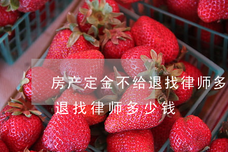 房产定金不给退找律师多少钱(房产定金不给退找律师多少钱)