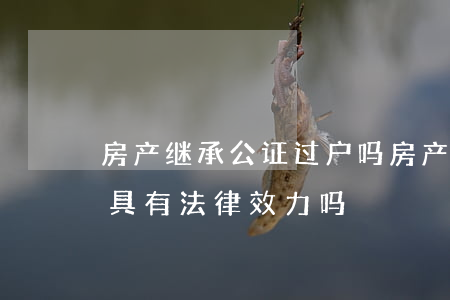 房产继承公证过户吗(房产继承只公证不过户具有法律效力吗)