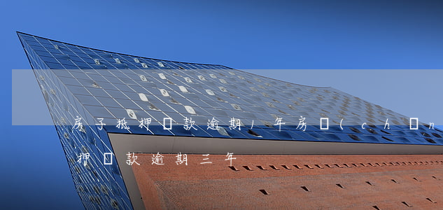 房子抵押貸款逾期1年(房產(chǎn)抵押貸款逾期三年)
