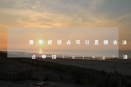 房子被侵占可以直接去法院起訴嗎(房屋被侵占,申請(qǐng)法院強(qiáng)制搬出)