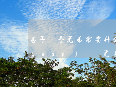 房子贈予兄弟需要什么手續(xù)(房產(chǎn)贈與兄弟姐妹手續(xù)怎么辦,需要什么費用)