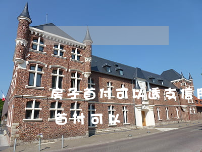 房子首付可以透支信用卡(信用卡借款付房子首付可以嗎)