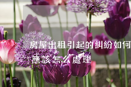 房屋出租引起的糾紛如何處理，出租房屋糾紛應該怎么處理